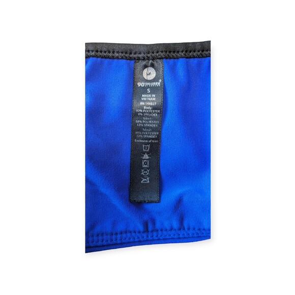 90 Degree by Reflex Women Padded Racerback Sports Bra Blue/Black Mesh S MSRP $40 - Picture 3 of 4